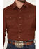Image #3 - Wrangler Retro Men's Solid Corduroy Long Sleeve Snap Western Shirt, Rust Copper, hi-res