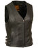Image #1 - Milwaukee Leather Women's V Neck Zipper Front Side Buckle Vest - 4X, Black, hi-res