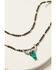 Image #1 - Shyanne Women's Navajo Bead and Star Steer Head Necklace, Turquoise, hi-res