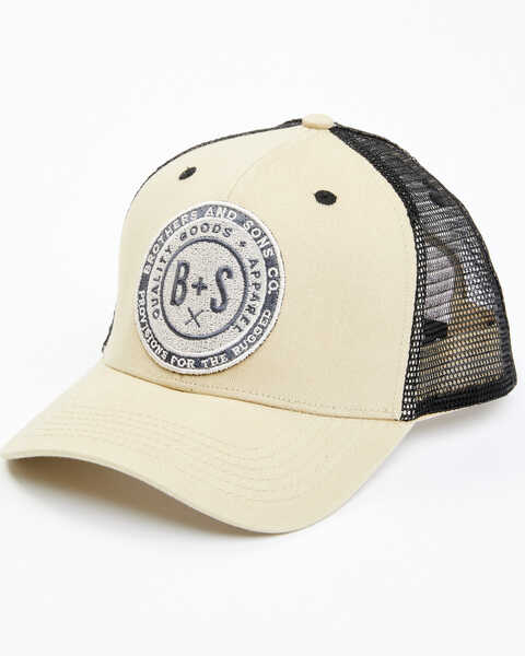 Brothers and Sons Men's Quality Goods Circle Patch Ball Cap , Wheat, hi-res