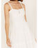 Sadie & Sage Women's Can't Wait Sleeveless Corset Tiered Midi Dress, Off White, hi-res