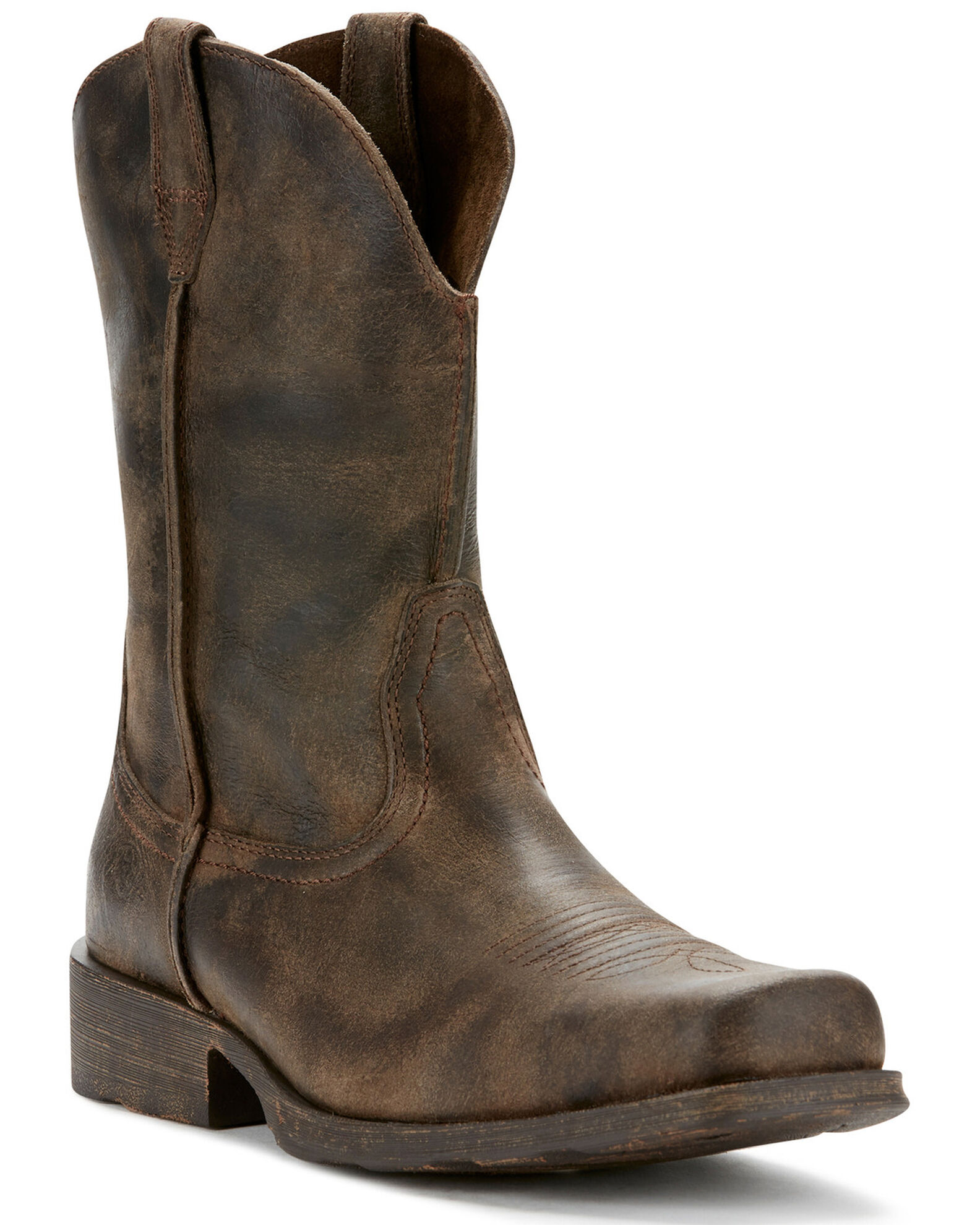 Ariat Men s Rambler Antiqued Western Boots Square Toe Boot Barn