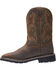 Image #3 - Wolverine Men's Rancher Wellington Work Boots - Steel Toe, Dark Brown, hi-res