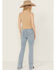 Image #3 - Idyllwind Women's Medium Wash Gypsy High Rise Split Hem Bootcut Stretch Denim Jeans, Medium Wash, hi-res