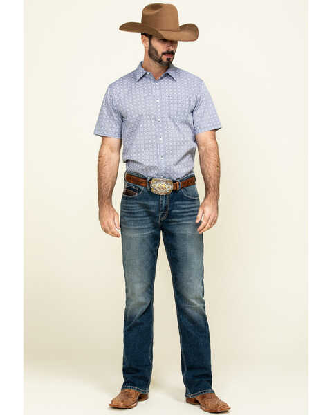 Image #6 - Gibson Men's Kinfolk Geo Print Short Sleeve Western Shirt , , hi-res