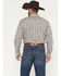 Image #4 - Ariat Men's Damon Medallion Print Long Sleeve Button-Down Western Shirt, Cream, hi-res