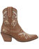 Dingo Women's Primrose Embroidered Western Booties - Snip Toe, Brown, hi-res