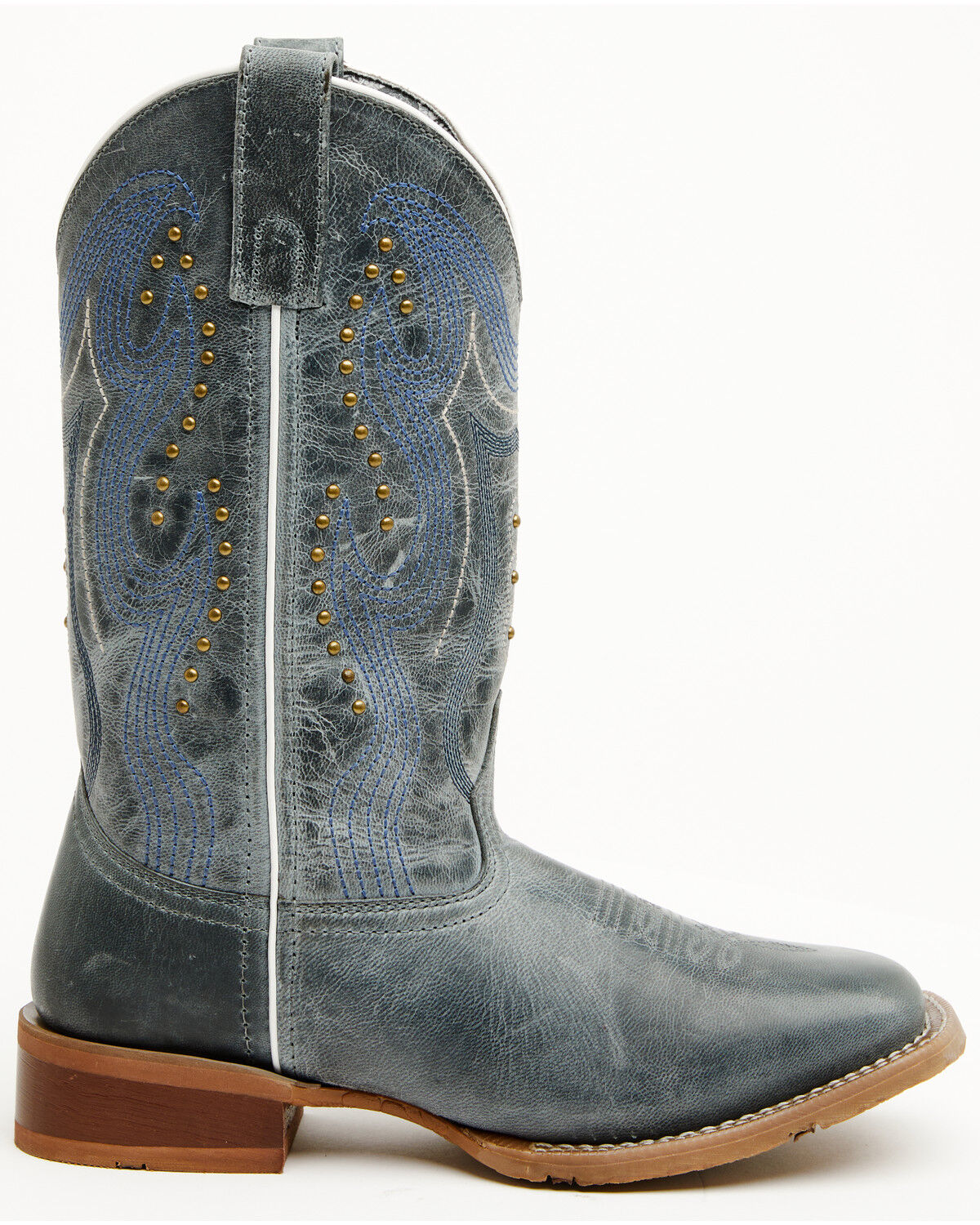 Image #2 - Laredo Women's Chic Western Boots - Broad Square Toe, Blue, hi-res
