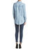 Miss Me Women's Denim Star Long Sleeve Button Down Shirt , Indigo, hi-res