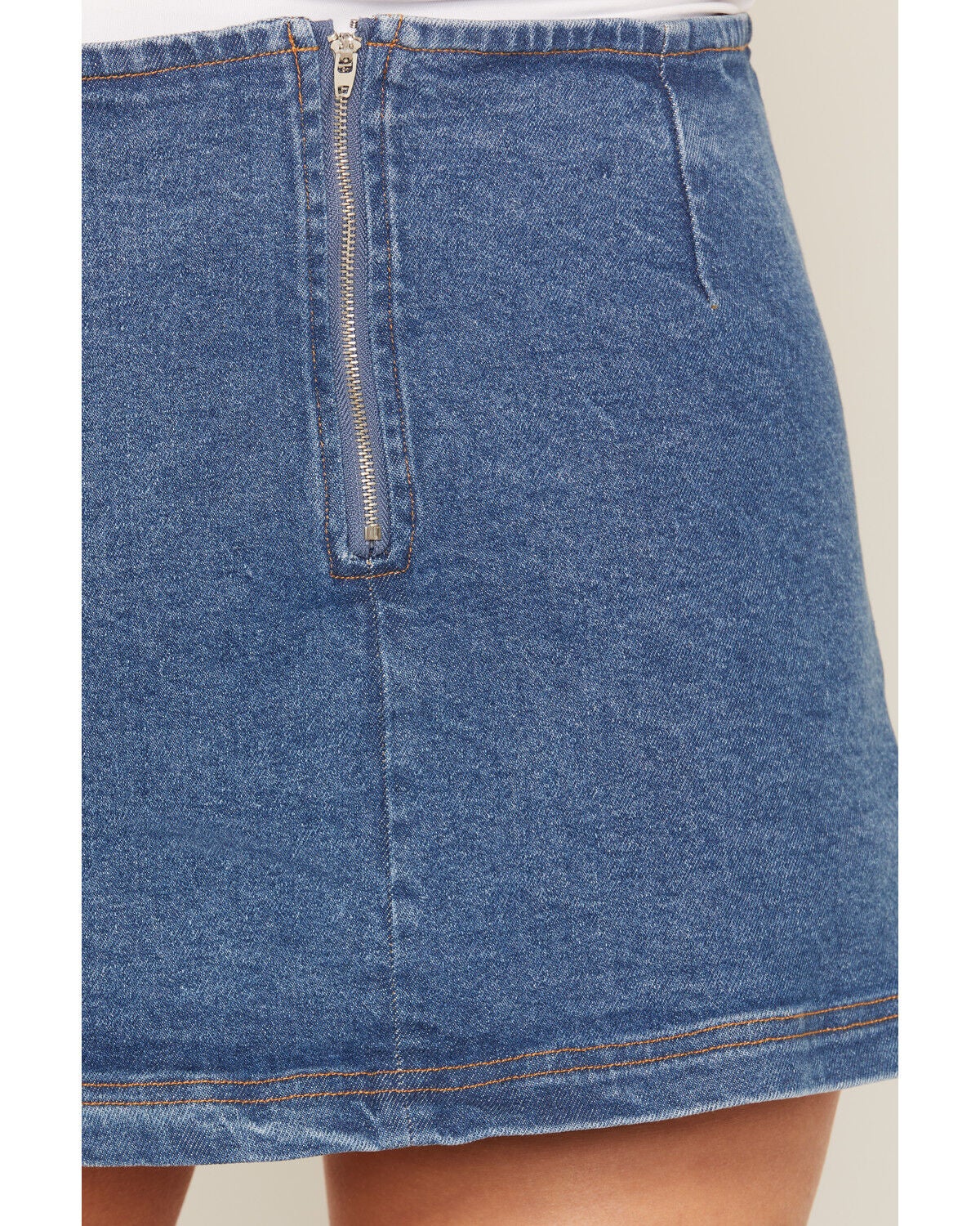 Image #4 - Cleo + Wolf Women's Medium Wash Denim Mini Skort, Medium Wash, hi-res