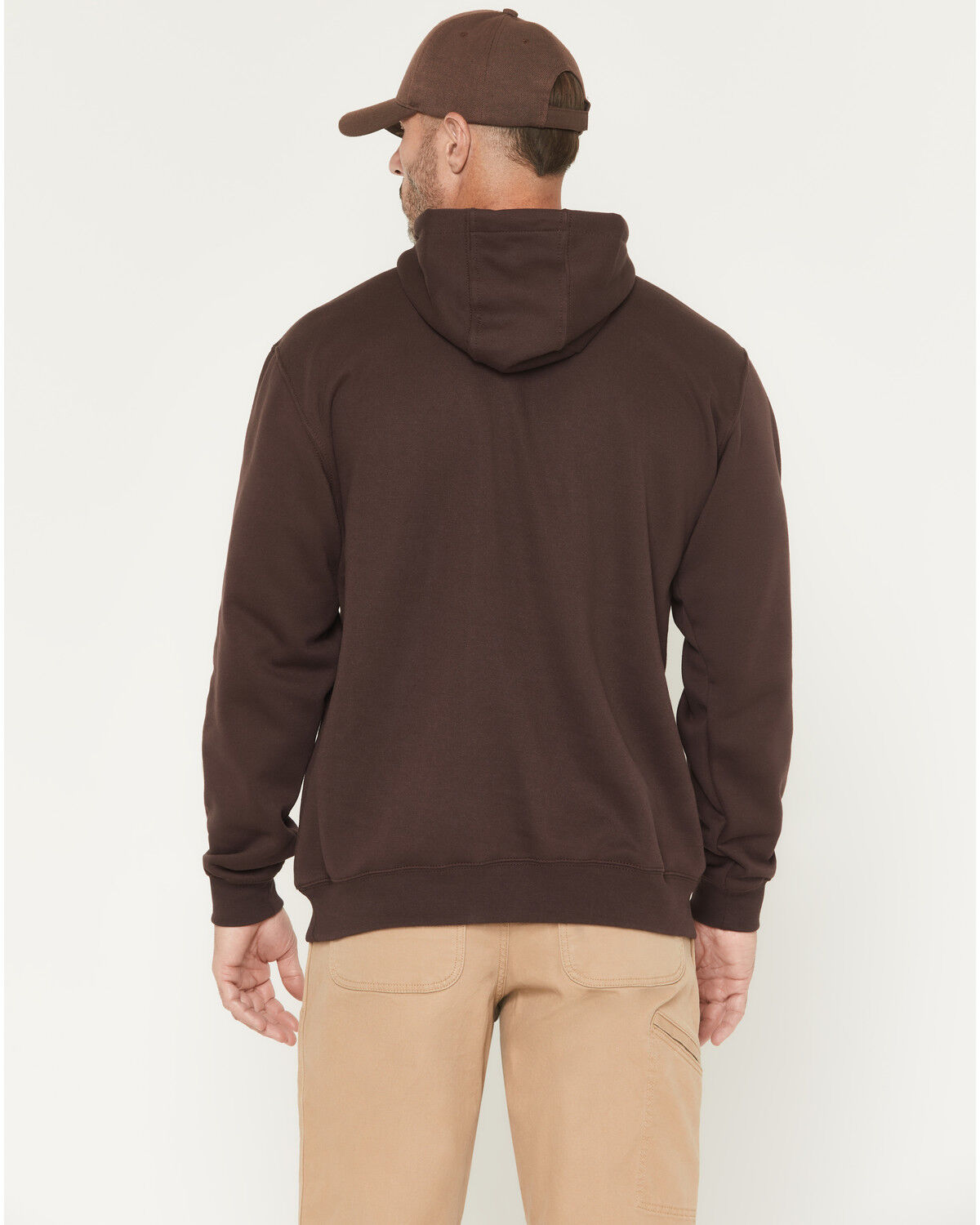 Image #4 - Carhartt Men's Loose Fit Midweight Logo Sleeve Graphic Hooded Sweatshirt, Dark Brown, hi-res