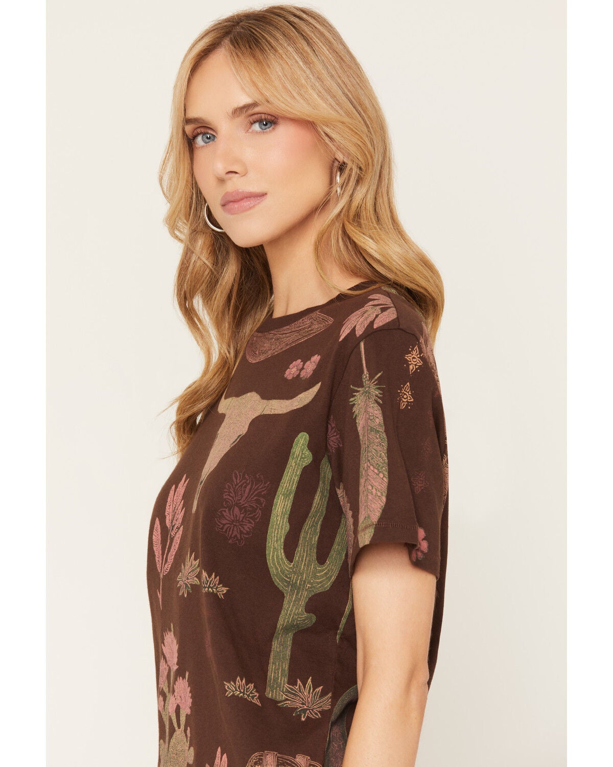 Image #2 - Shyanne Women's Western Conversational Short Sleeve Graphic Tee, Cognac, hi-res