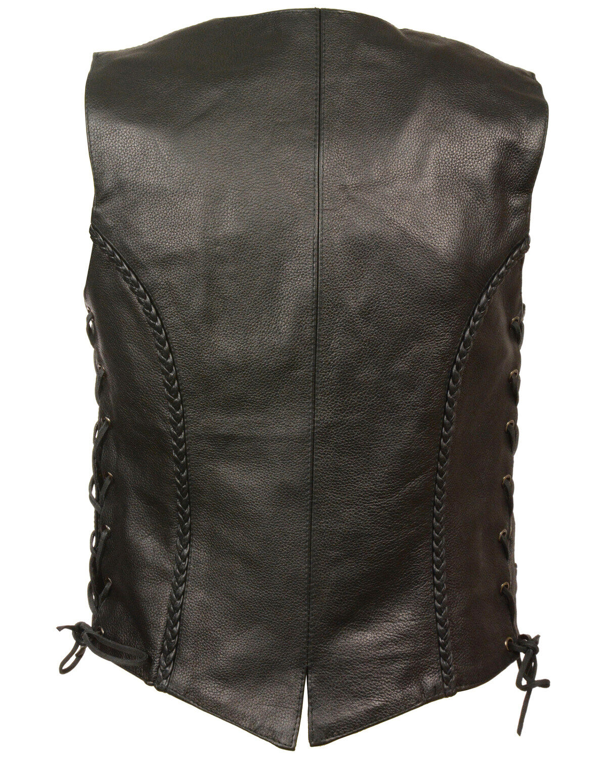 Image #2 - Milwaukee Leather Women's Braided Side Lace Vest - 4X, Black, hi-res