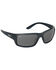 Hobie Men's Snook Satin Black & Gray Polarized Sunglasses , Black, hi-res