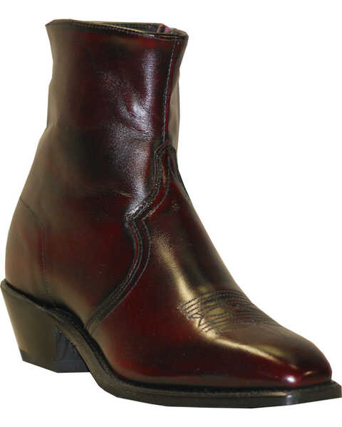 Image #1 - Abilene Men's 7" Western Zip Boots, Black Cherry, hi-res