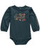 Image #1 - Carhartt Infant Girls' Fall Veggie Long Sleeve Onesie, Teal, hi-res