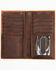 Cody James Men's Turquoise Underlay & Brown Tooled Rodeo Wallet, Brown, hi-res