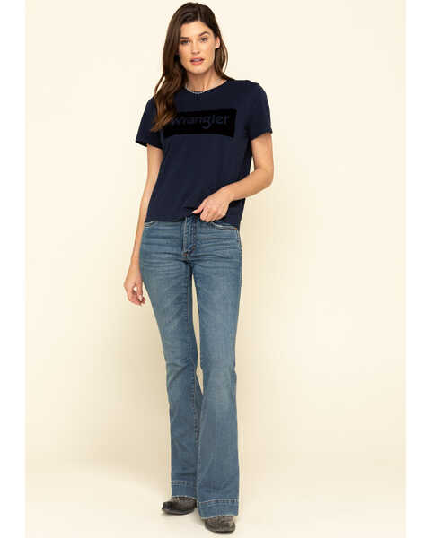 Wrangler retro Women's Vintage Medium Shelby Trouser Jeans , Blue
