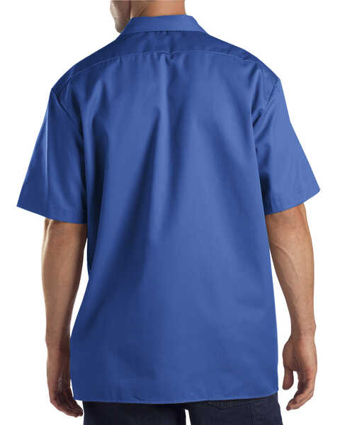 Image #2 - Dickies Men's Short Sleeve Work Shirt, Royal, hi-res