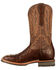 Lucchese Men's Rowdy Exotic Full-Quill Ostrich Western Boots - Square Toe, Chocolate, hi-res