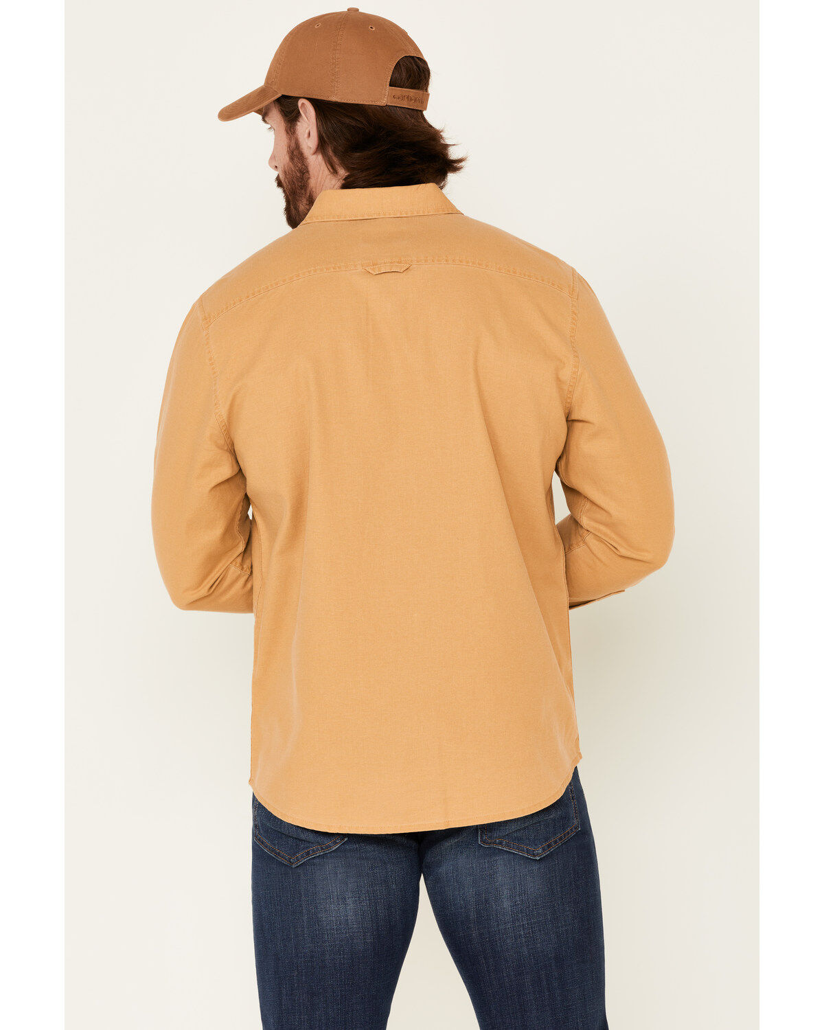 Image #4 - Pendleton Men's Mustard Beach Shack Solid Long Sleeve Western Shirt, Yellow, hi-res