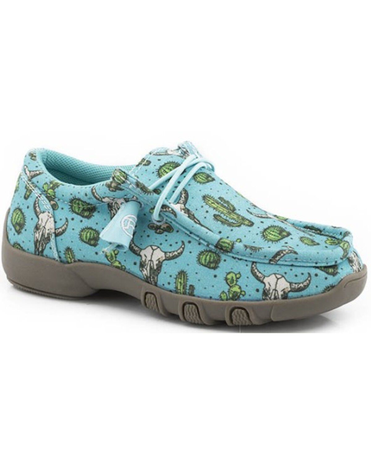 Image #1 - Roper Little Boys' Chillin Slip-On Casual Shoes - Moc Toe, Blue, hi-res