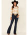 Shyanne Women's Plaid Print Long Sleeve Button Down Western Core Shirt , Pecan, hi-res