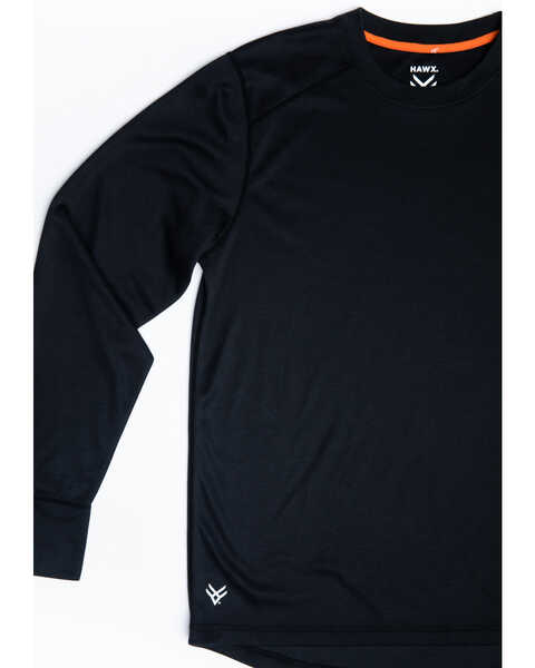 Image #2 -  Hawx Men's Mid-Weight Base Layer Thermal Long Sleeve Work Shirt  , Black, hi-res