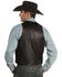Scully Men's Whipstitch Leather Lapel Vest, Black, hi-res
