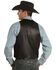 Image #3 - Scully Men's Whipstitch Leather Lapel Vest, Black, hi-res