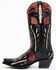 Dan Post Women's Alyssia Floral Leather Tall Western Boots - Snip Toe, Black, hi-res