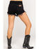 Image #1 - Wrangler Modern Women's Black Heritage Frayed Hem Shorts, Black, hi-res