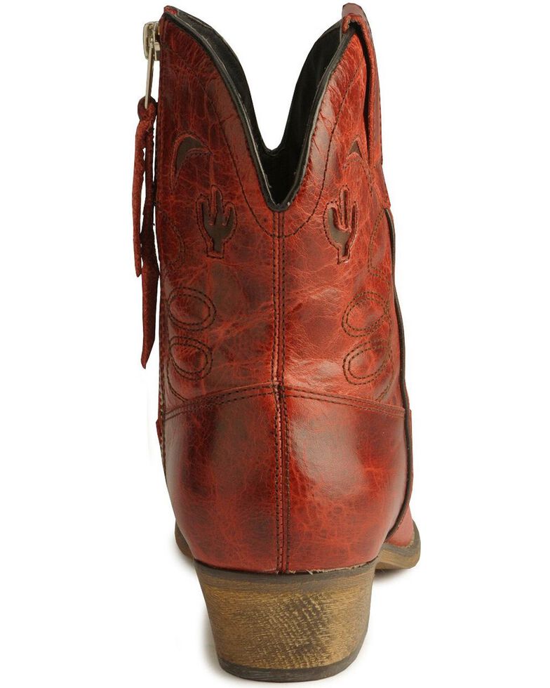 dingo adobe rose women's distressed western ankle boots