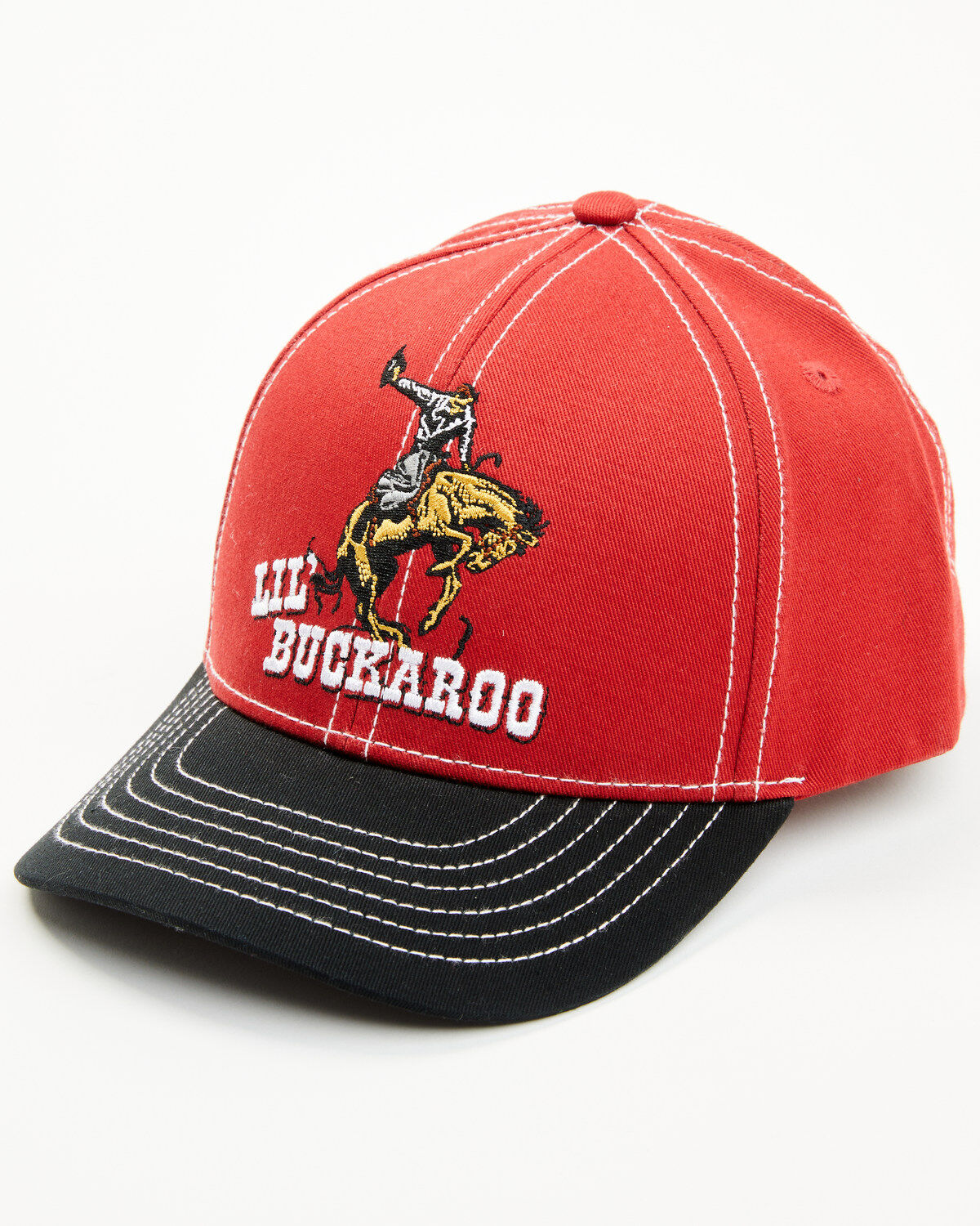 Image #1 - Cowboy Hardware Boys' Lil Buckaroo Ball Cap, Red, hi-res