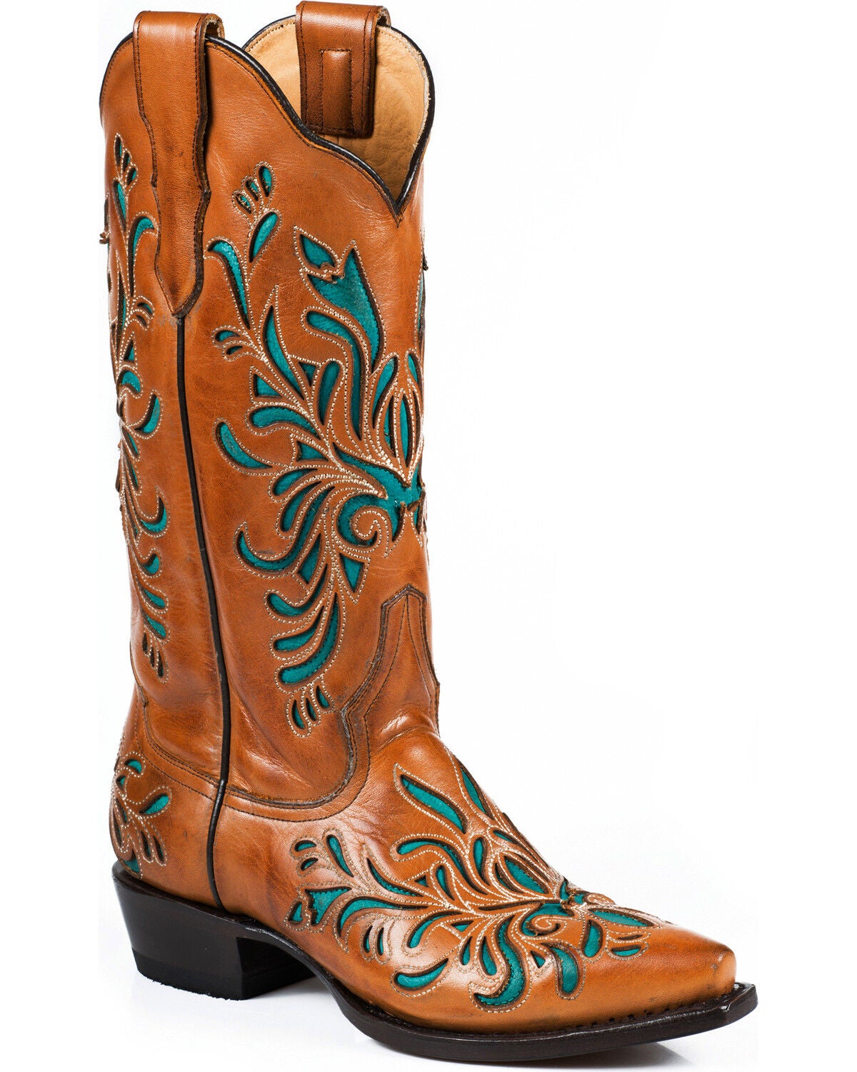 orange western boots