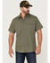 Brothers & Sons Men's Plaid Print Performance Short Sleeve Button-Down Western Shirt, Sage, hi-res