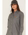 Image #2 - Wrangler Women's FR Long Sleeve Pearl Snap Western Work Shirt, Grey, hi-res