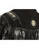 Image #5 - Scully Men's Hand Laced Bead Trim Coat, Black, hi-res