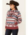 Image #2 - Ariat Women's Southwestern Brazil Print Logo Hoodie, Sand, hi-res