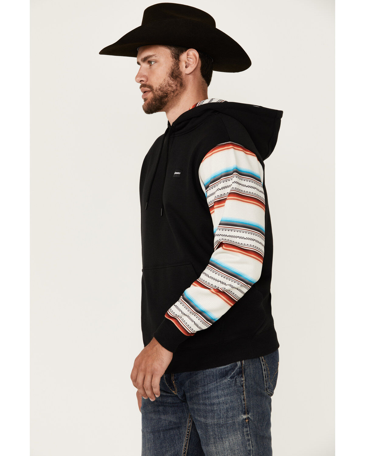 Image #2 - Hooey Men's Legendary Serape Sleeve Hooded Sweatshirt, , hi-res