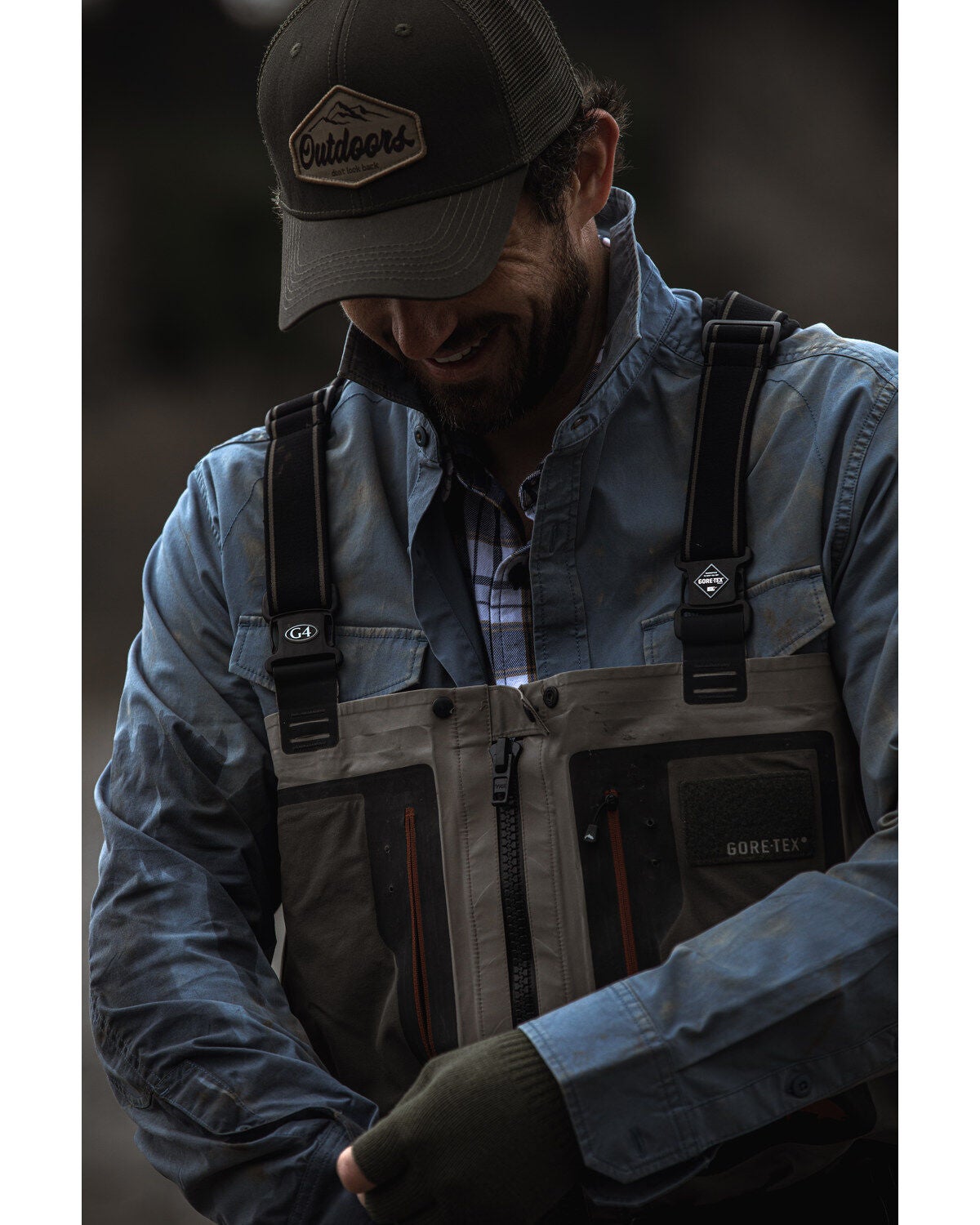 Brothers and Sons Men's Weathered Twill Solid Long Sleeve Button-Down Western Shirt, Indigo, hi-res