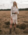 Idyllwind Women's Crochet Lightning Fringe Skirt , Cream, hi-res