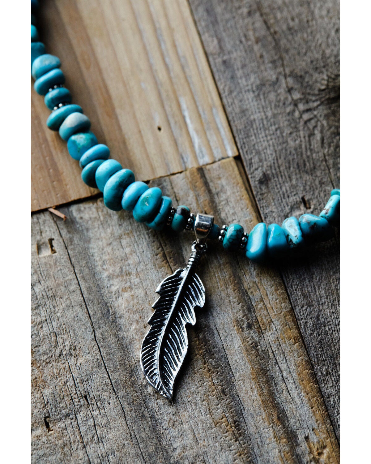 Image #3 - Paige Wallace Women's Feather Charm Necklace, Turquoise, hi-res