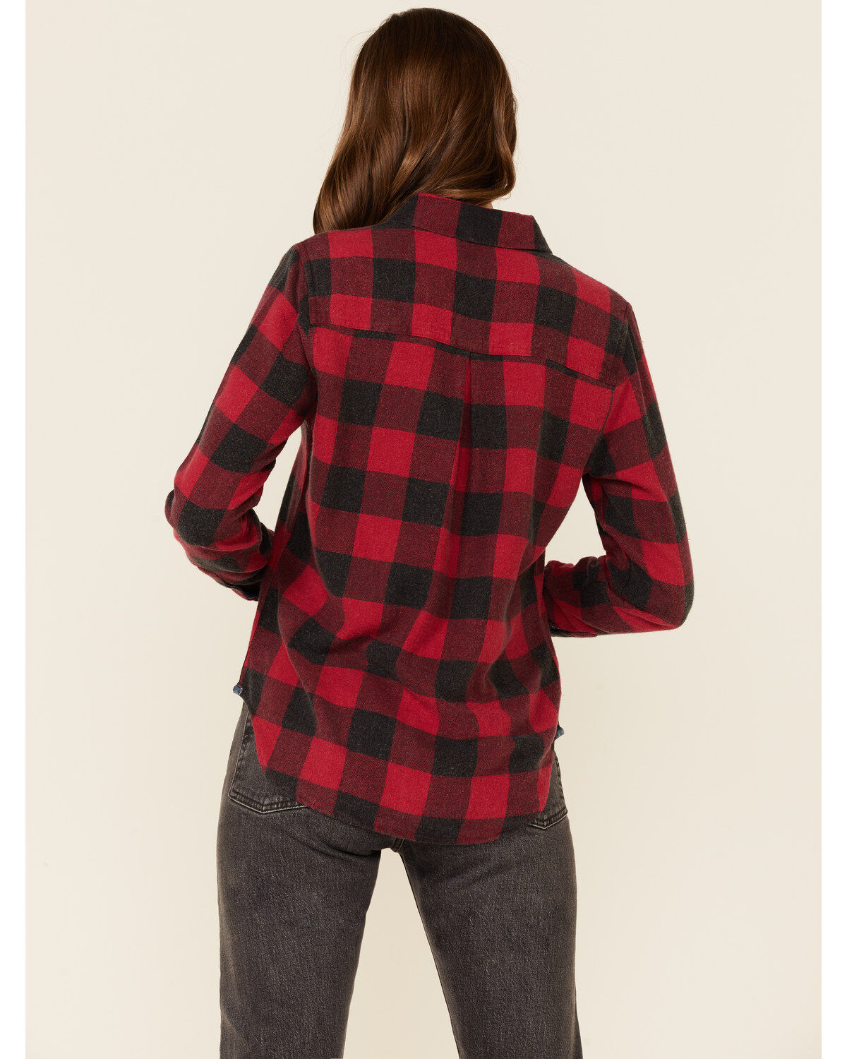 Image #4 - Flag & Anthem Women's Buffalo Check Long Sleeve Western Shirt, Red, hi-res