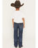 Image #3 - Wrangler Retro Little Boys' Jackson Hole Dark Wash Relaxed Bootcut Stretch Denim Jeans, Blue, hi-res