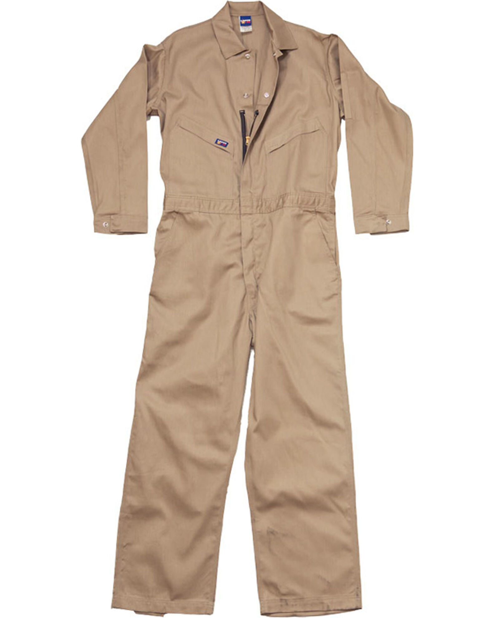 Image #1 - Lapco Men's FR Moisture Management Coveralls - Big, Beige/khaki, hi-res