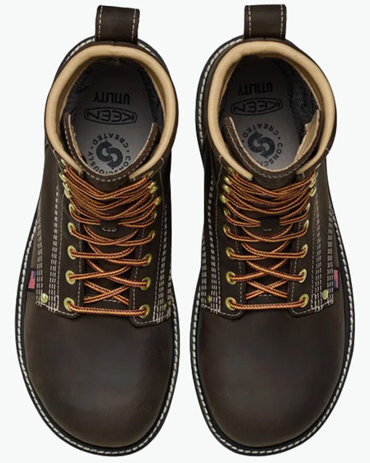 Image #4 - Keen Men's Liberty 8" Waterproof Work Boots - Carbon Toe, Brown, hi-res