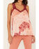 Image #3 - Miss Me Women's Floral Sleeveless Top, Red, hi-res