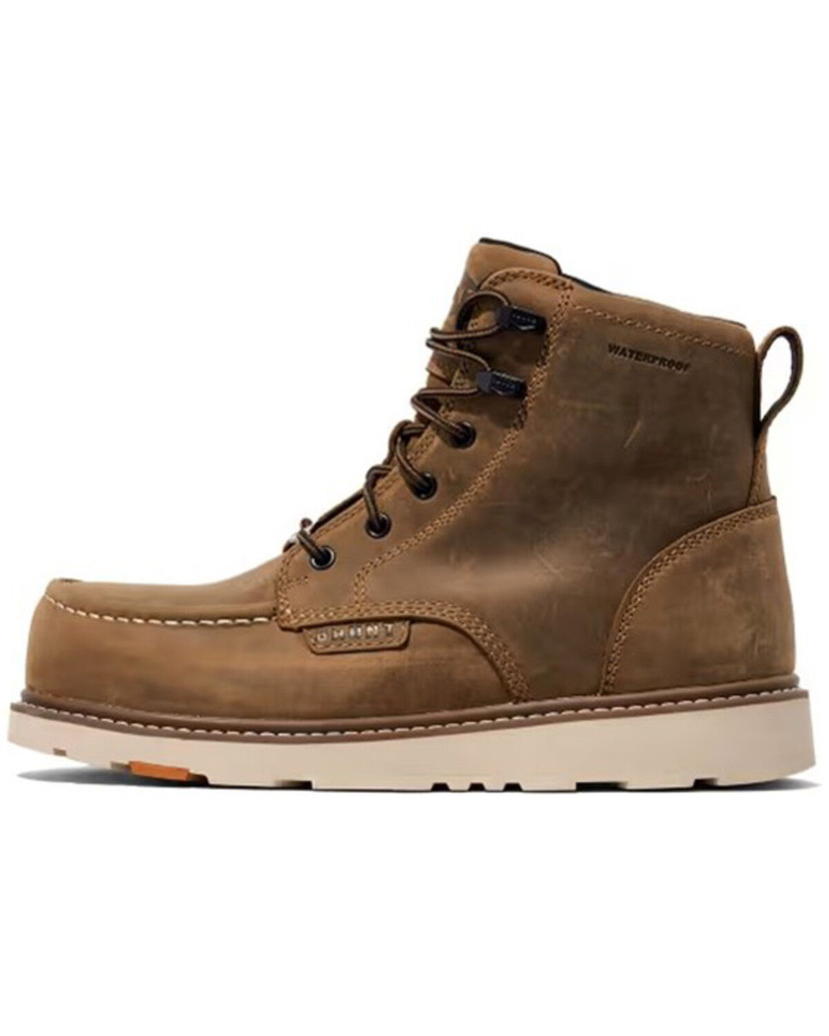 Image #3 - Brunt Workwear Men's 6" Marin Waterproof Moc Work Boots - Soft Toe, Brown, hi-res