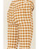 Hayden Girls' Checkered Plaid Print Stretch Pull On Pants , Mustard, hi-res